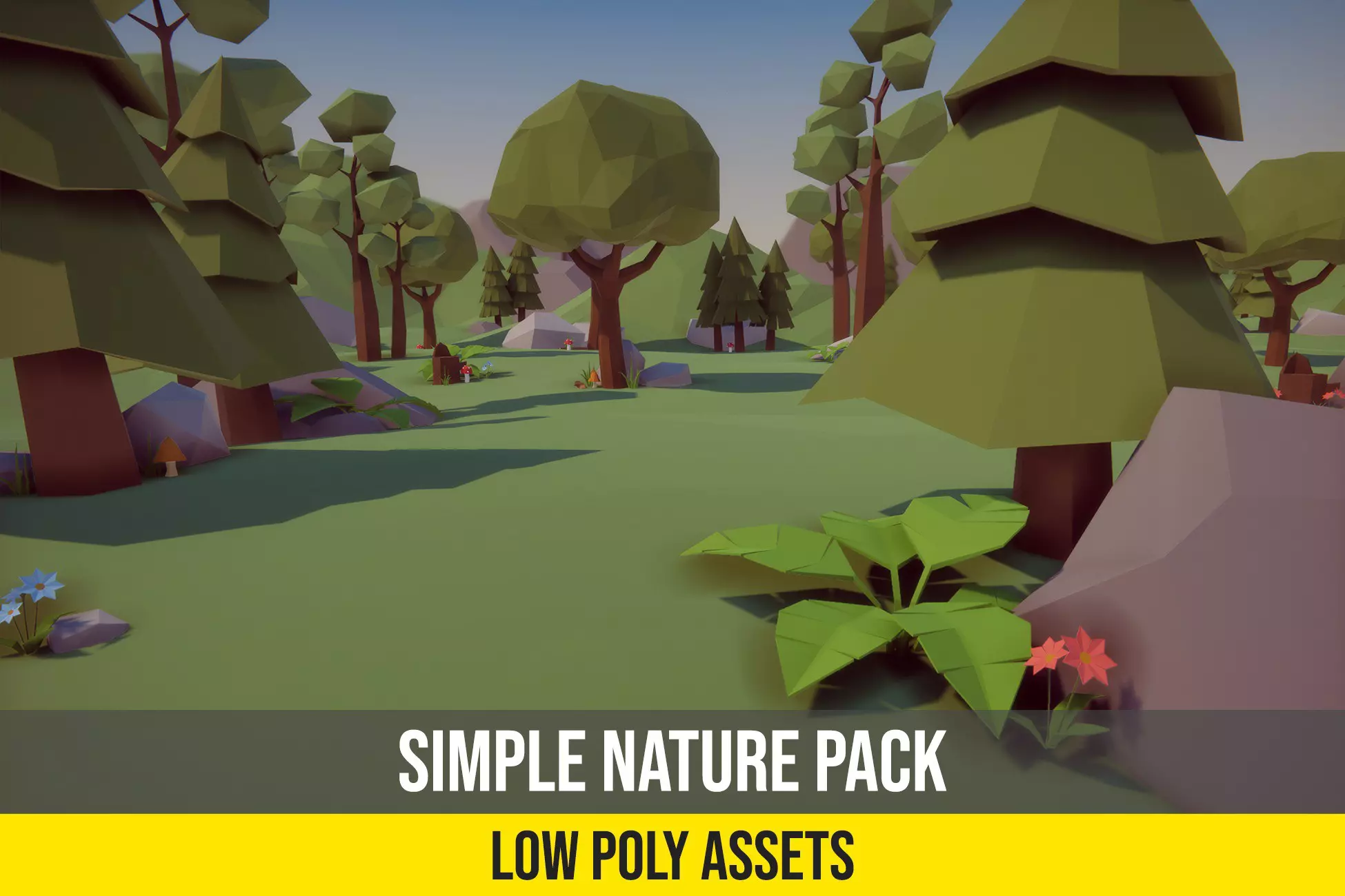 Simple Naturgegenstände (Low-Poly)