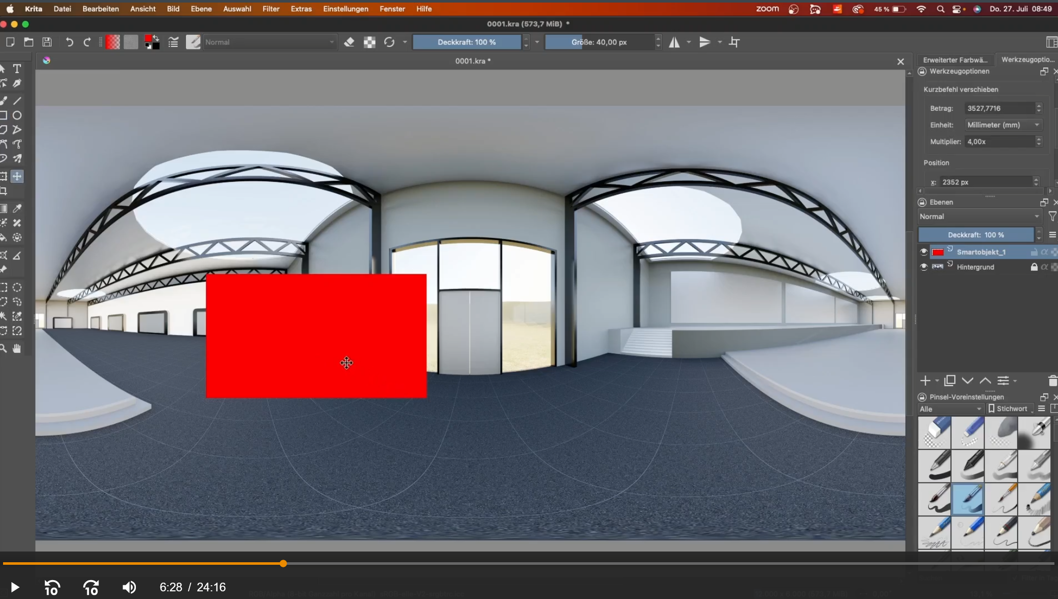 Smartobjekte mit Krita erstellen.