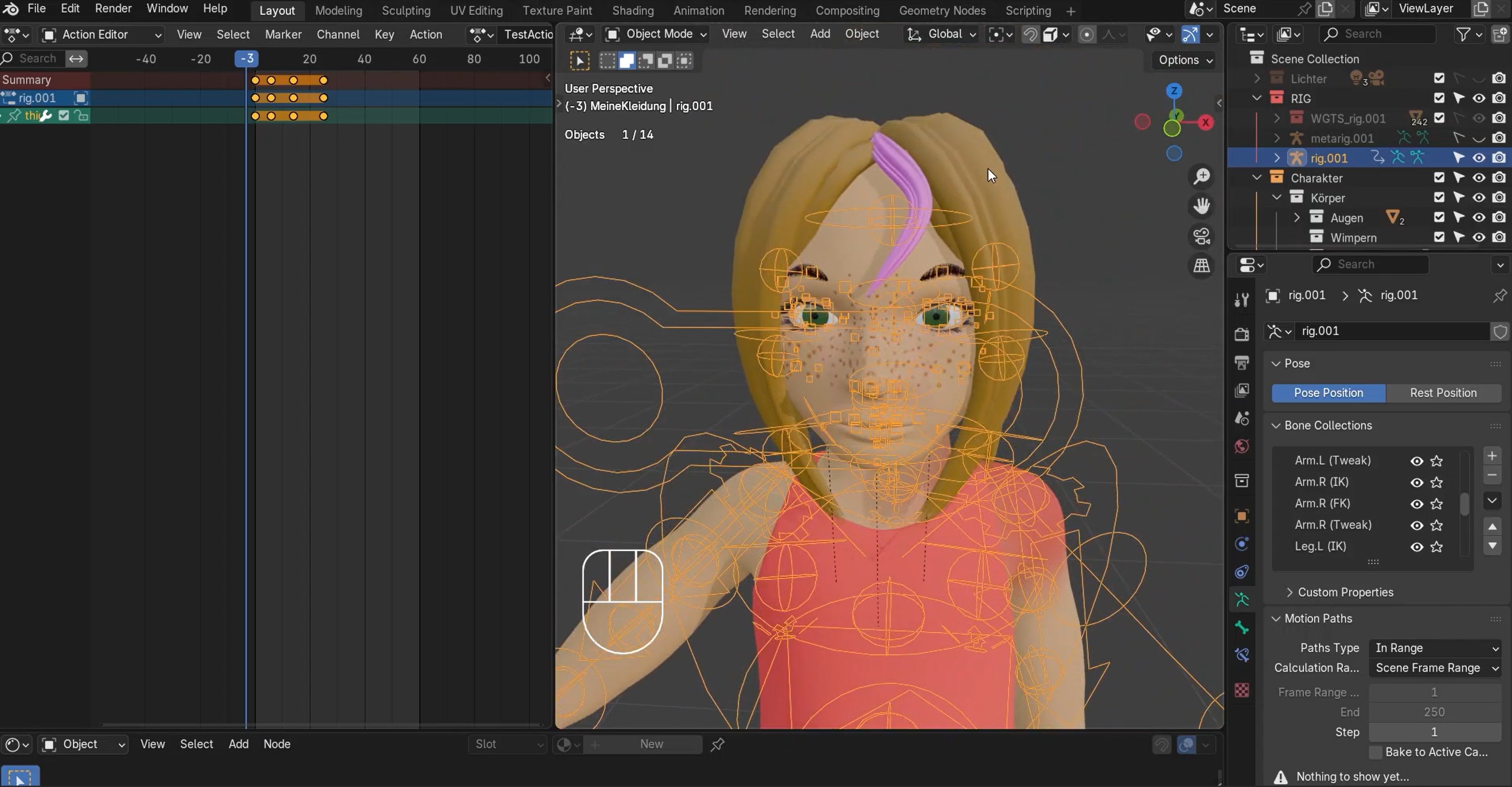 Blender- Teil 5 - Avatar, Objekte am Rig befestigen