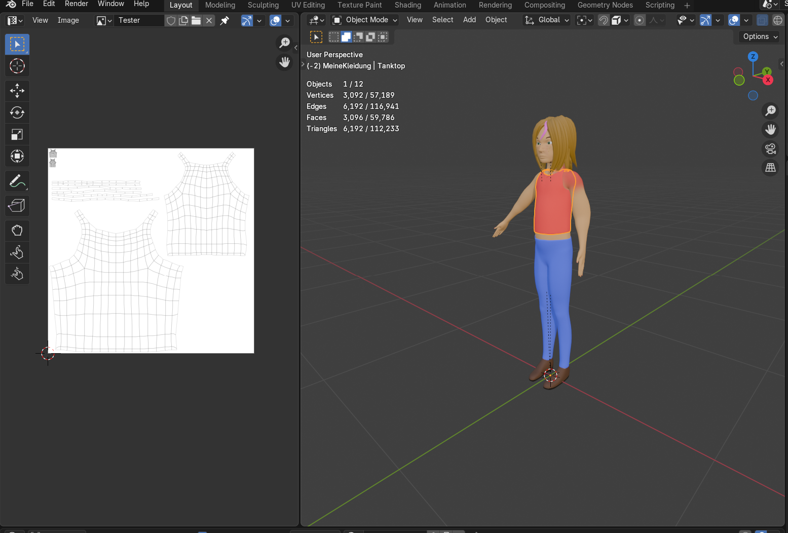 Blender - Teil 4 - 3D Avatar - Eigene Kleidung erstellen 